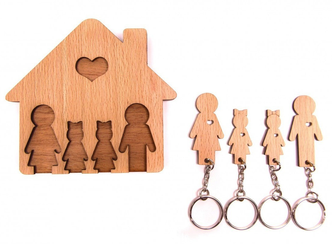Custom Pet Keychain with Holder 3D Printed Personalized Keyring & Stand