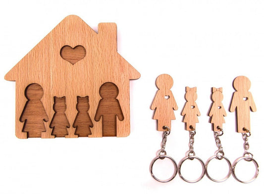 Custom Pet Keychain with Holder 3D Printed Personalized Keyring & Stand